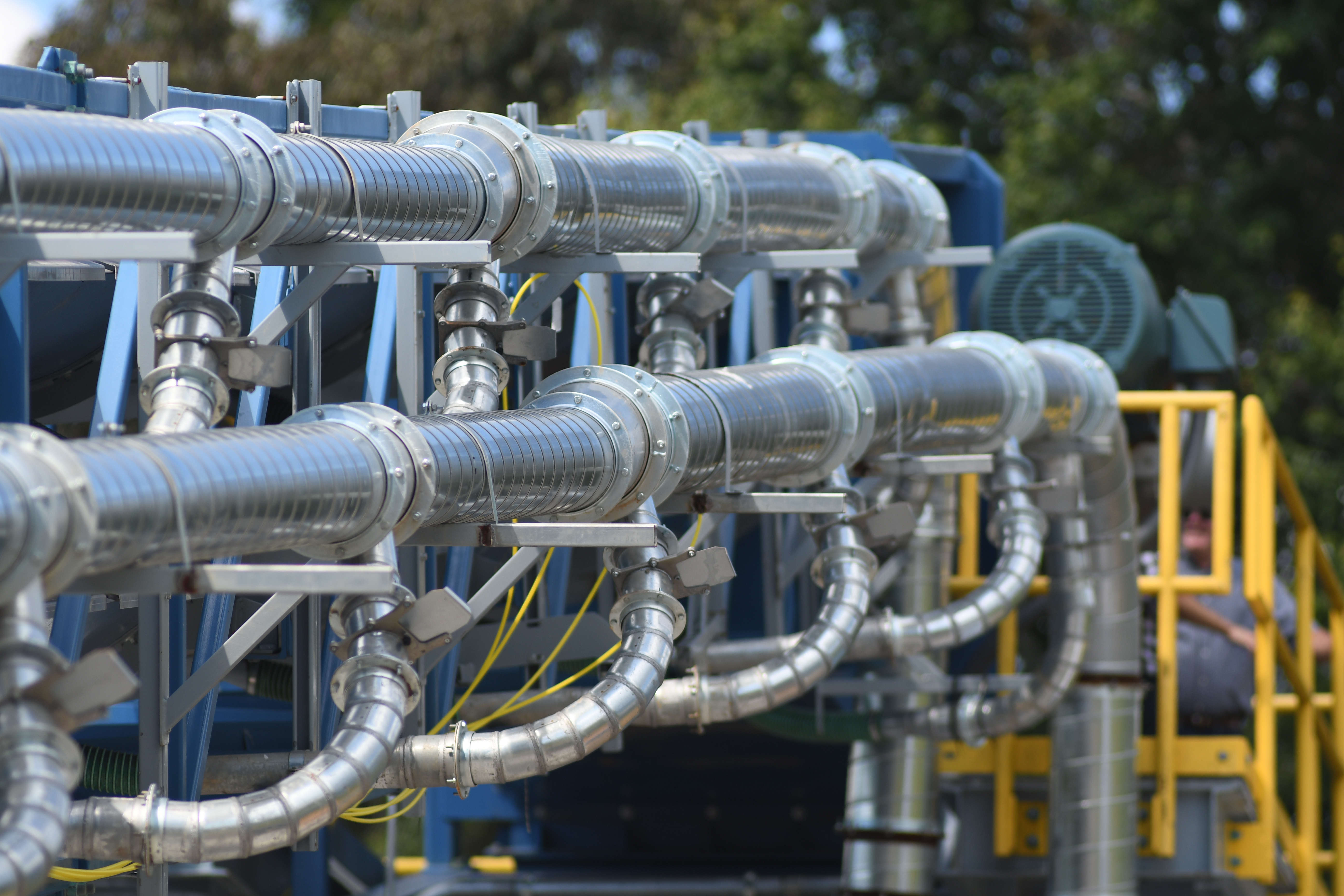 The belt conveyor test site