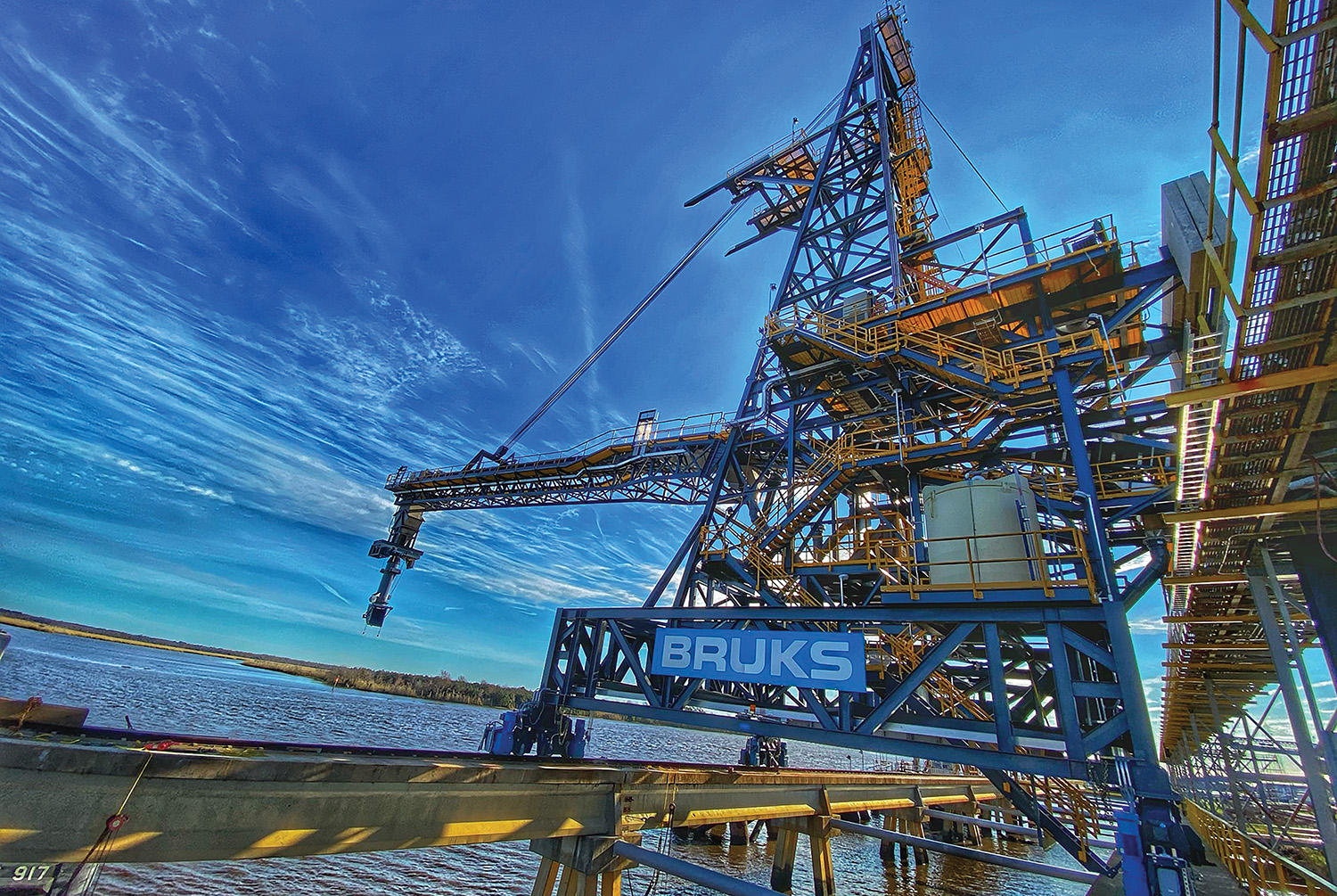 Bruks siwertell shiploader at Martin Construction