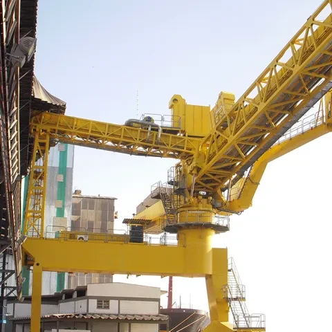 Yellow Siwertell Ship loader for alumina, Brazil Yellow Siwertell Ship loader for alumina, Brazil