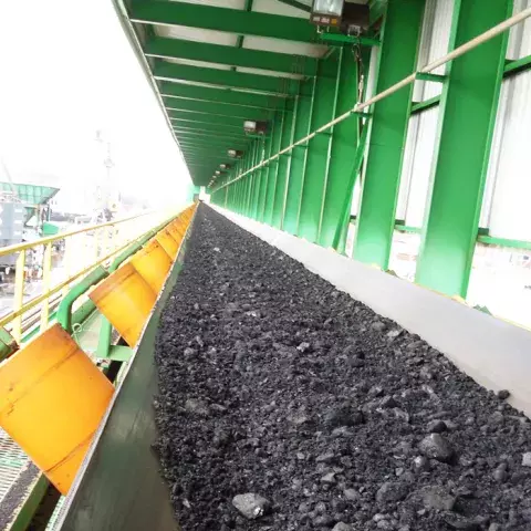 Green Siwertell Ship unloader for coal, Brazil