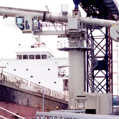 Siwertell Ship loader in operation