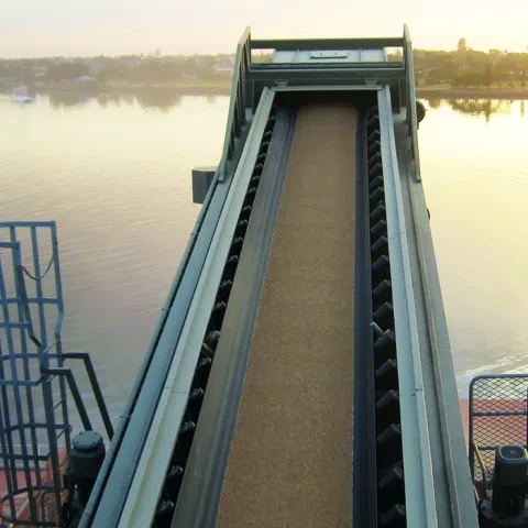 Siwertell conveyor belt for grain, Australia Siwertell conveyor belt for grain, Australia