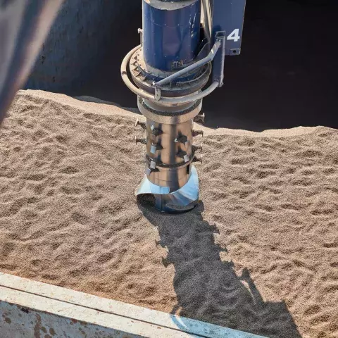 Siwertell ship unloader handling biomass Siwertell ship unloader handling biomass