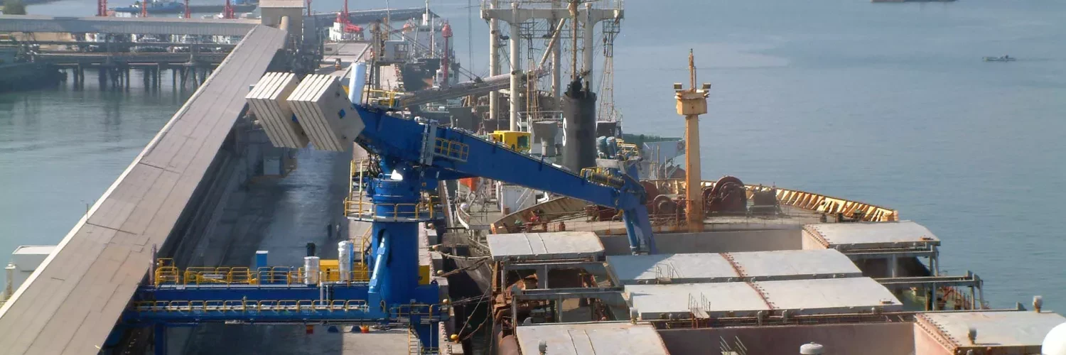 Siwertell unloading fertilizer