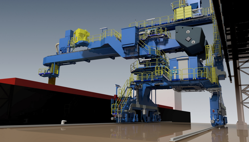 Siwertell ship loader