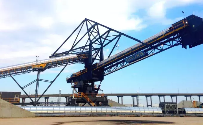 linear travelling stacker reclaimer bruks siwertell