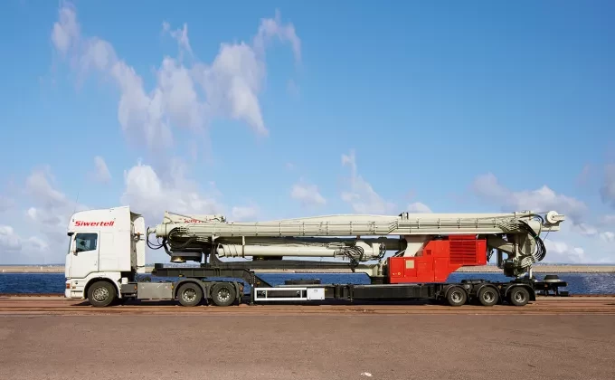 Siwertell road-mobile unloader